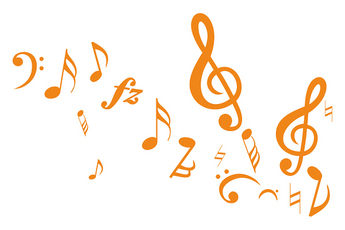 白色卡通插画音乐符号 音符间的童趣盛宴